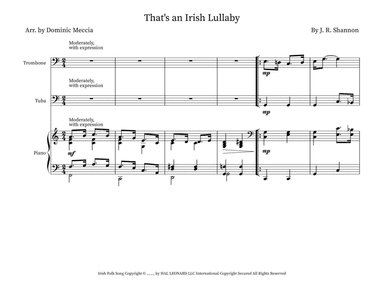 That's An Irish Lullaby (arr. Dominic Meccia)