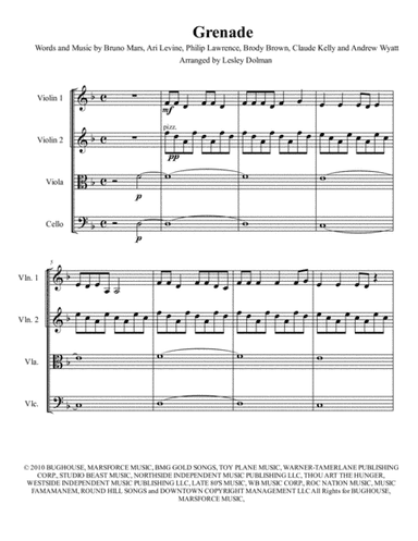 Grenade (arr. Lesley Dolman)