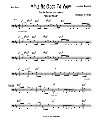 I'll Be Good To You (arr. Accubass)
