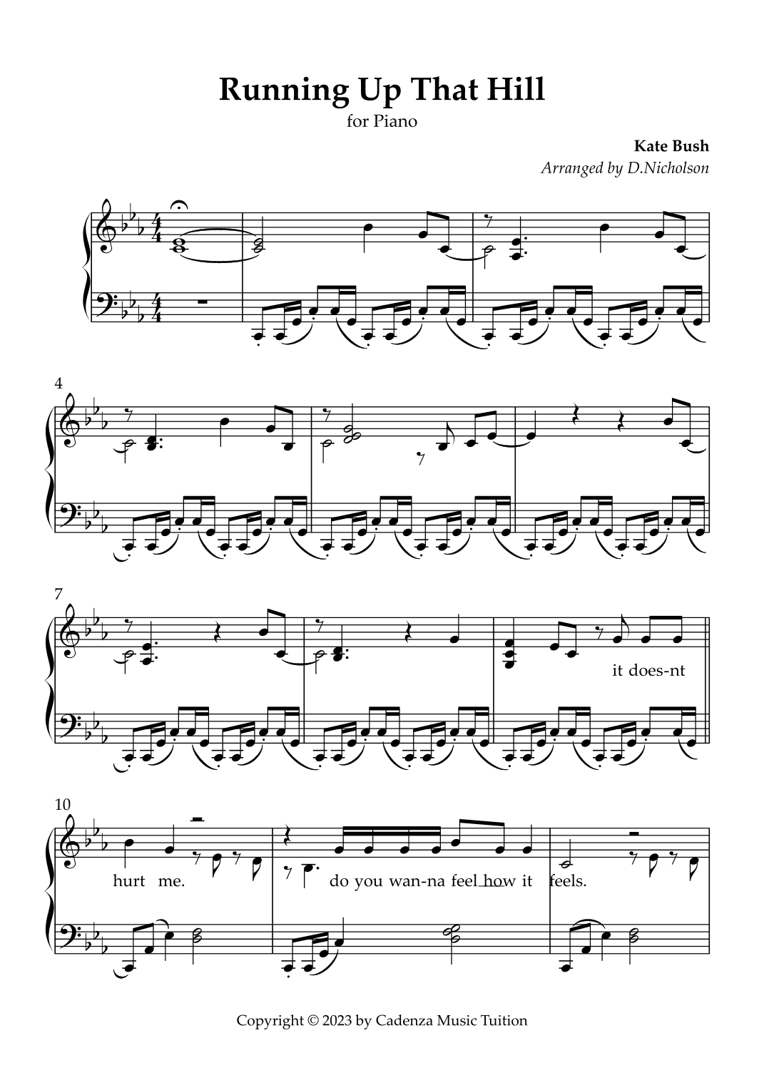 Running Up That Hill (arr. Daniel Nicholson)