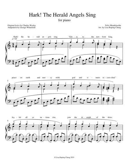 Hark! The Herald Angels Sing (arr. Lisa Ruping Cheng)