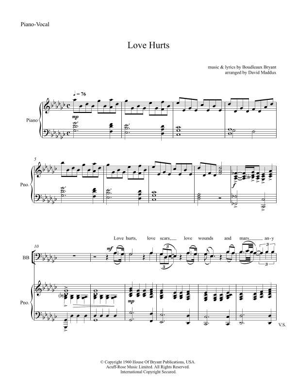 Love Hurts (arr. David Maddux)