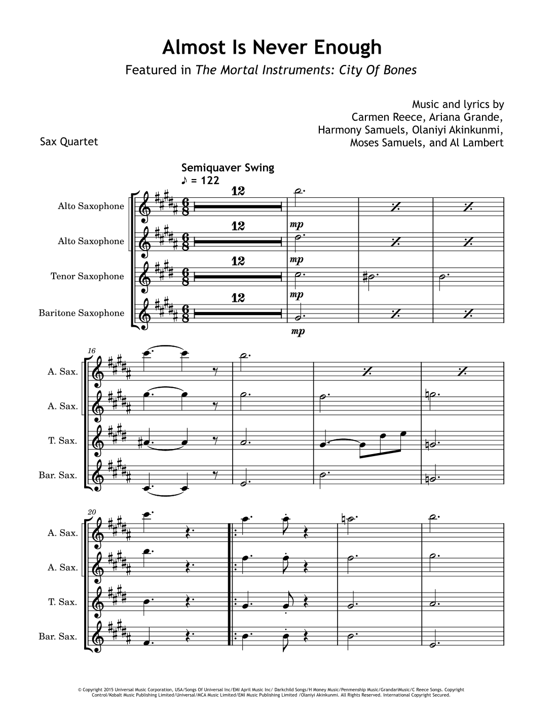 Almost Is Never Enough (arr. David Lartey)