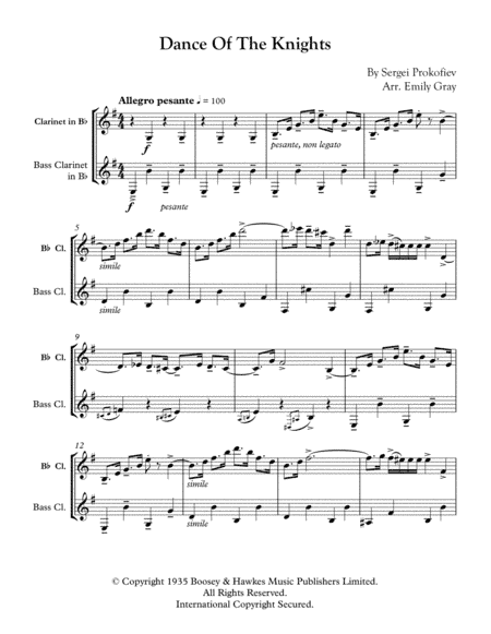 Dance Of The Knights (arr. Emily Gray)