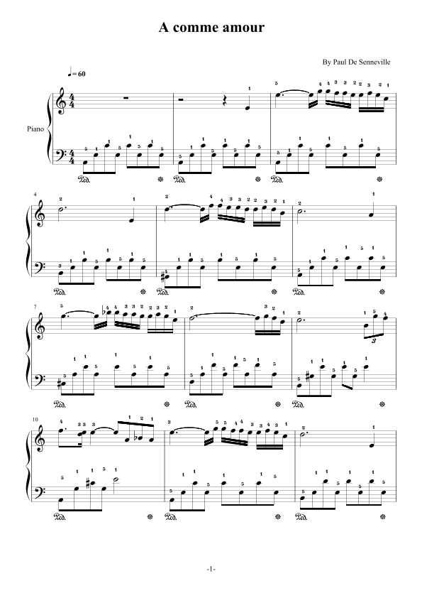 A Comme Amour (arr. poon)