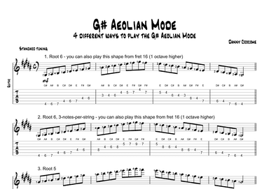G# Aeolian Mode (4 Ways to Play)