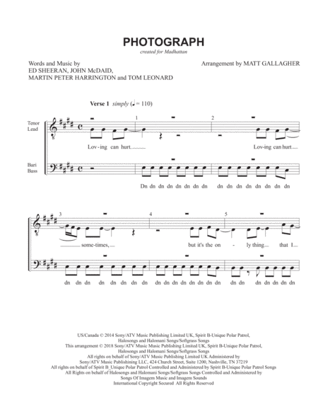 Photograph (arr. Matt Gallagher)