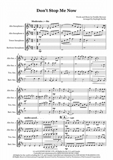 Don't Stop Me Now (arr. Kayleigh Huelin)