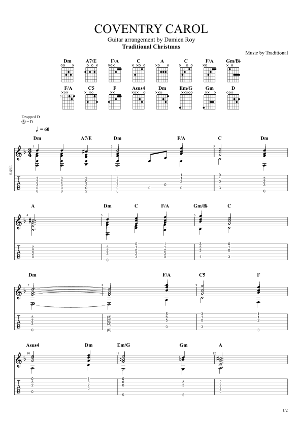 THE COVENTRY CAROL (arr. Damien Roy)