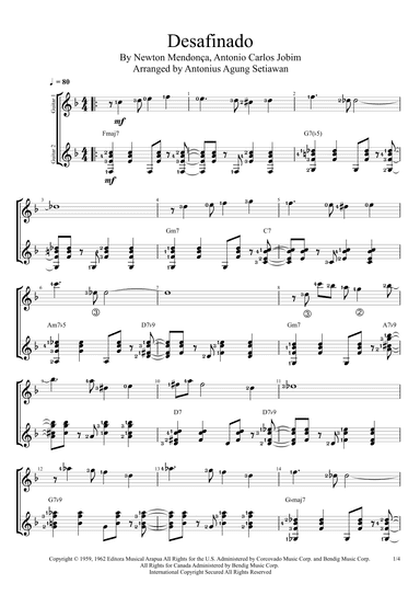 Desafinado (arr. Antonius Agung Setiawan)