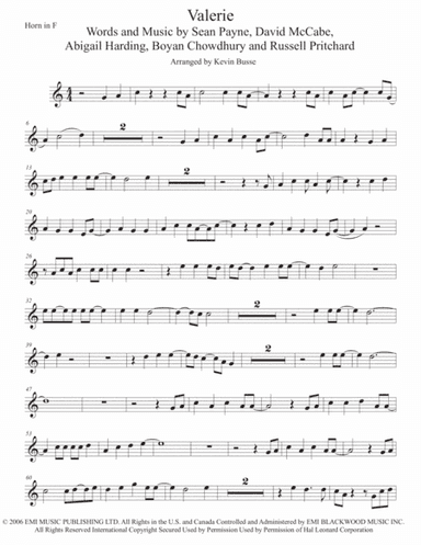 Valerie (arr. Kevin Busse)