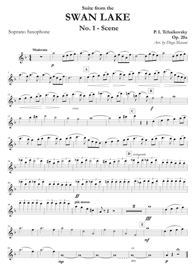 "Scene" from Swan Lake Suite for Saxophone Quartet (arr. Diego Marani)