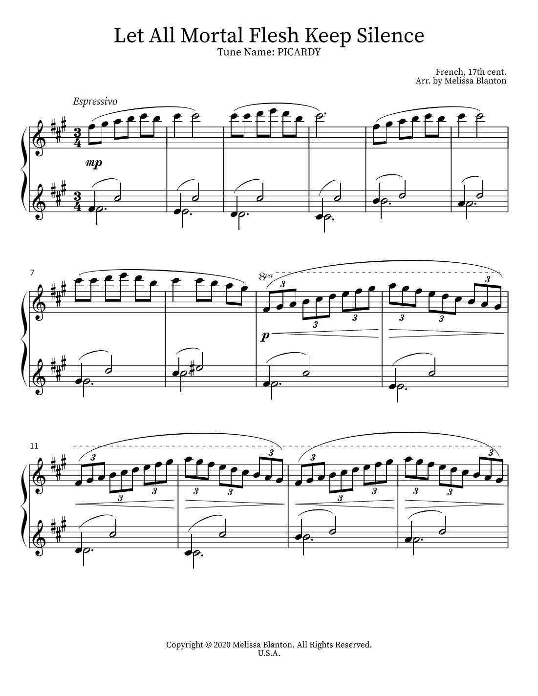 Reflection on "Let All Mortal Flesh Keep Silence" (arr. Melissa Blanton)