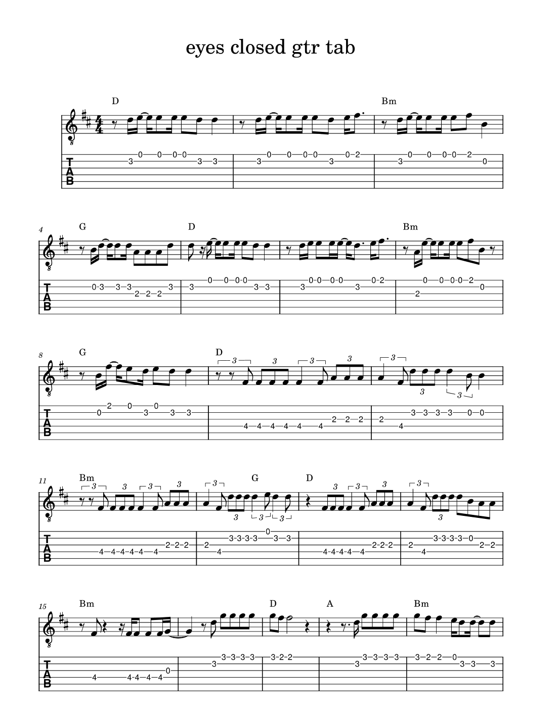 Eyes Closed (arr. Jinne Kim)