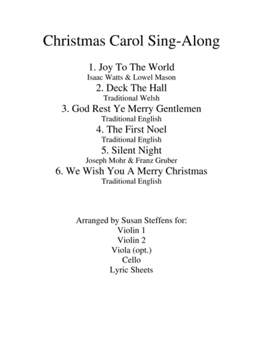 Christmas Carol Sing-Along with Lyric Sheets (arr. Steffens Creative)