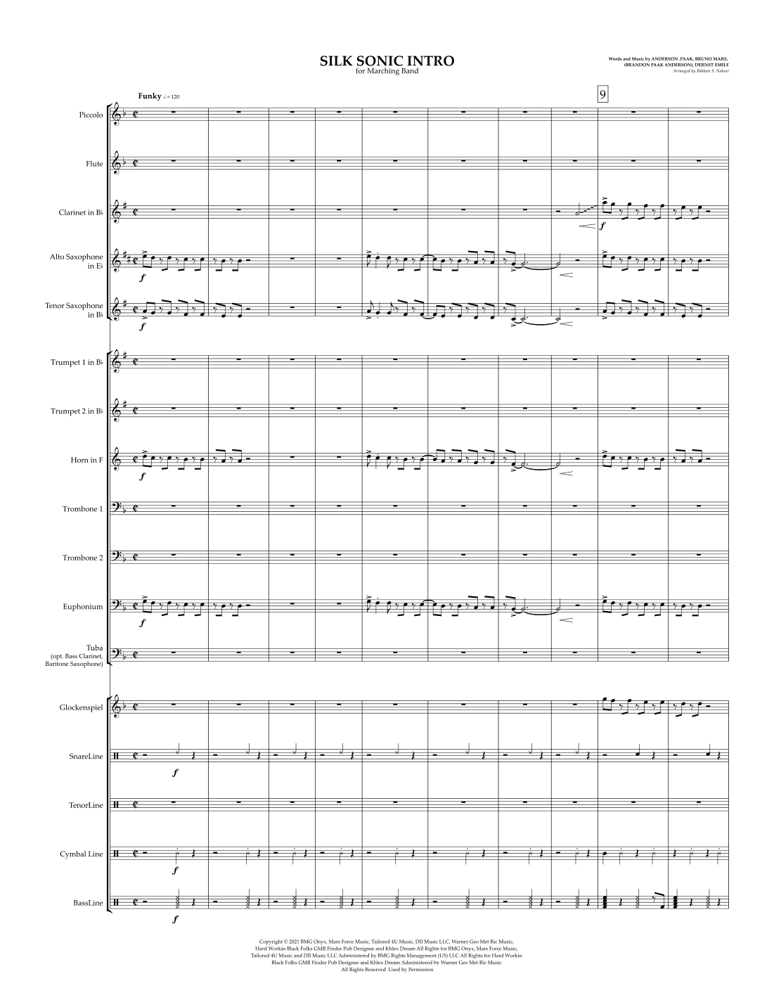 Silk Sonic Intro (arr. Bakhari S. Nokuri)