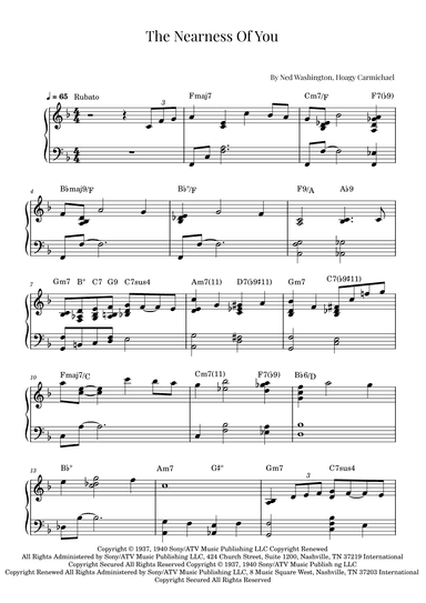 The Nearness Of You (arr. Roger da Luz)