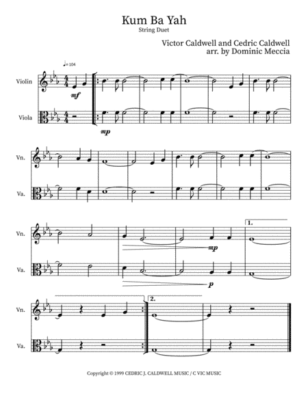 Kum Ba Yah (arr. Dominic Meccia)