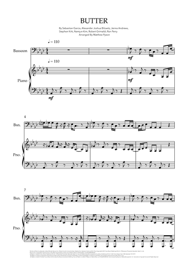 Butter (arr. Matthew pyeon)