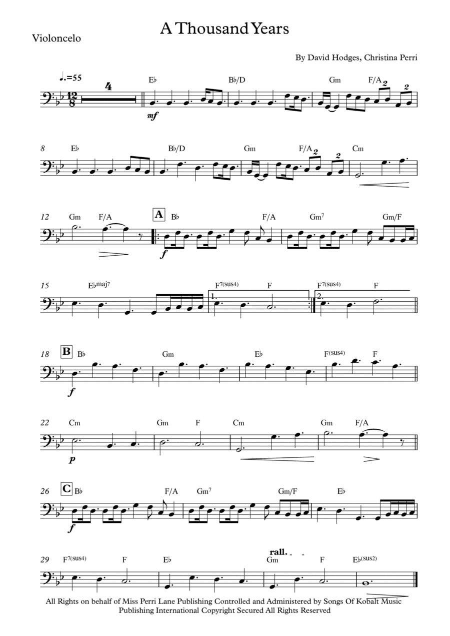 A Thousand Years (arr. Vinicius Louzada)