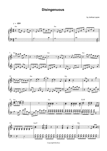 Disingenuous Edgy piano