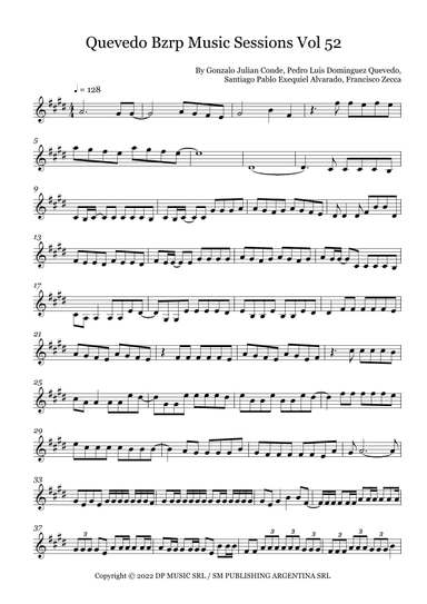Quevedo Bzrp Music Sessions Vol 52 (arr. Fernanda Moura)
