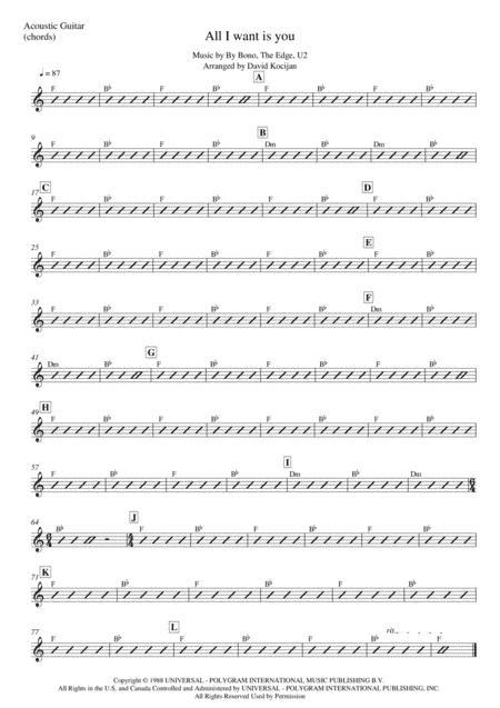 All I Want Is You (arr. David Kocijan)