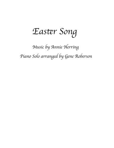 Easter Song Hear The Bells Ringing (arr. Gene Roberson)