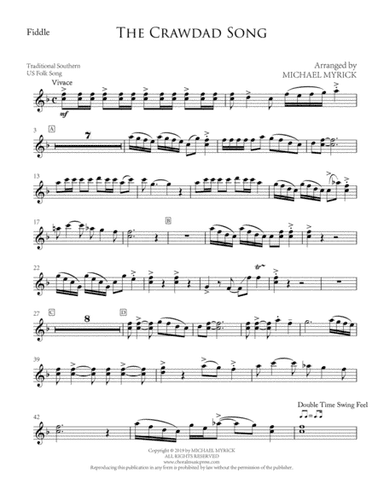 The Crawdad Song (Fiddle Sheet Music) (arr. MICHAEL MYRICK)