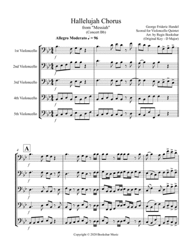 Hallelujah (from "Messiah") (Bb) (Violoncello Quintet) (arr. Regis Bookshar)