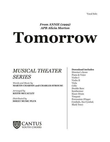 Tomorrow (arr. Keith McCauley)