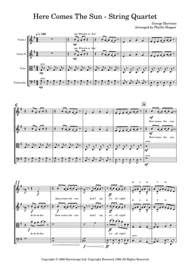 Here Comes The Sun (arr. Phyllis Hopper)