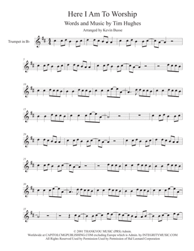 Here I Am To Worship (arr. Kevin Busse)