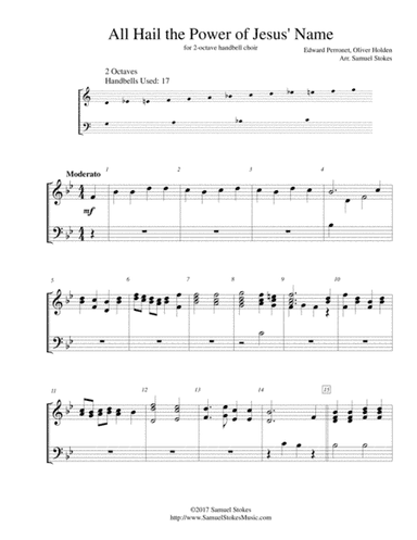 All Hail the Power of Jesus' Name - for 2-octave handbell choir (arr. Samuel Stokes)