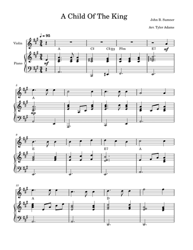 A Child Of The King (arr. Tyler Adams)