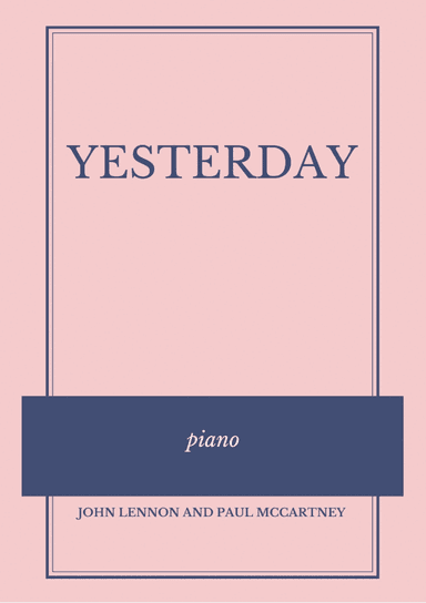 Yesterday (arr. Guilherme Sudre)