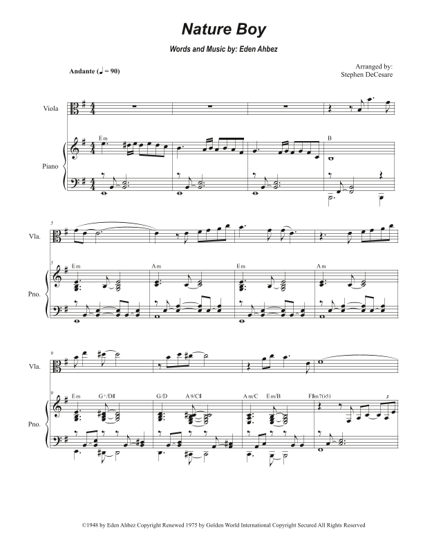 Nature Boy (arr. Stephen DeCesare)