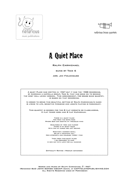A Quiet Place (arr. Jim Fieldhouse)