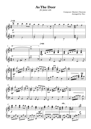 As The Deer (arr. Neo)