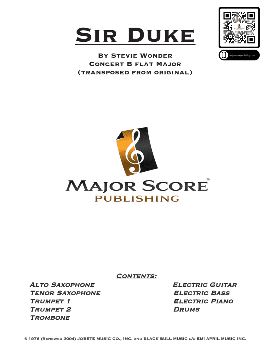 Sir Duke (arr. MAJOR SCORE PUBLISHING TM.)