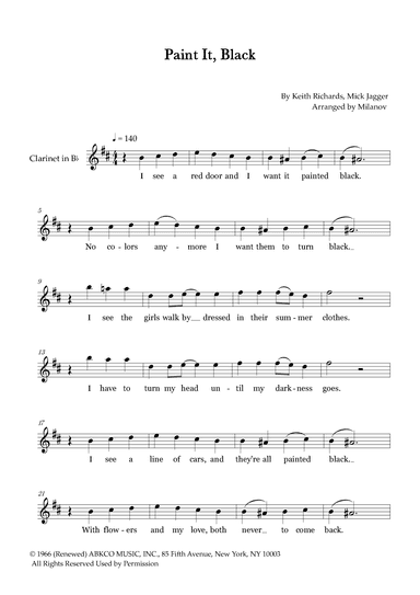 Paint It, Black (arr. Milanov)