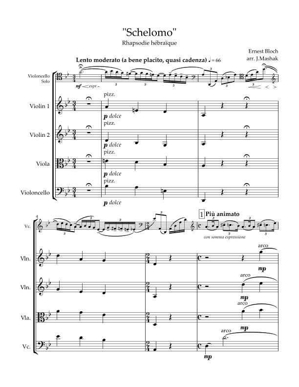 Schelomo (arr. Jacob Mashak)