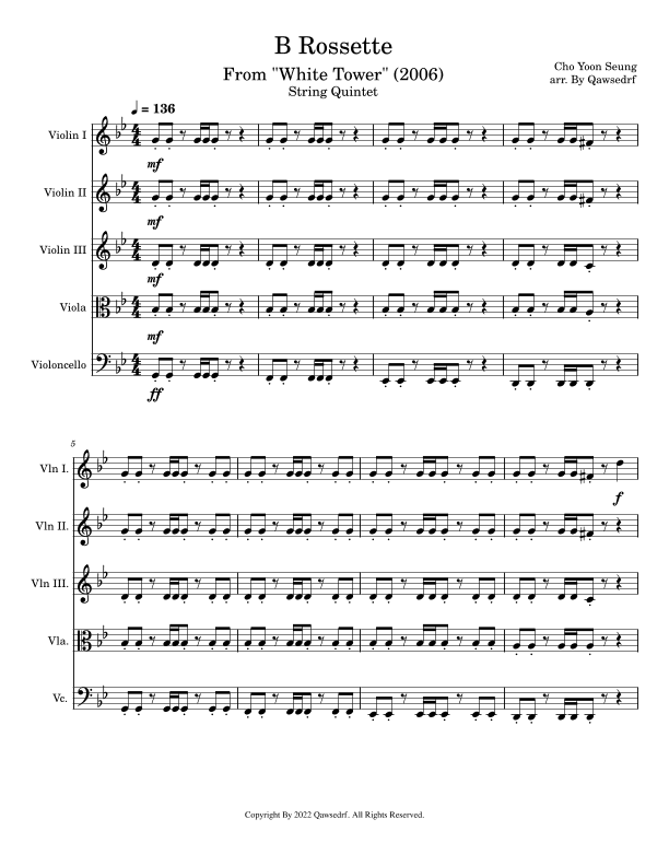 B Rossette (arr. Qawsedrf)