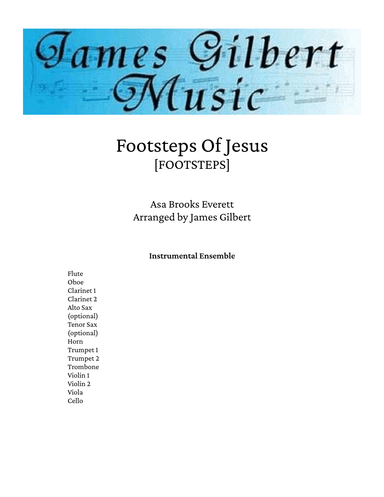 Footsteps Of Jesus (arr. James Gilbert)