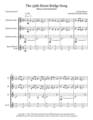 The 59th Street Bridge Song (feelin' Groovy) (arr. Hadley Hazen)