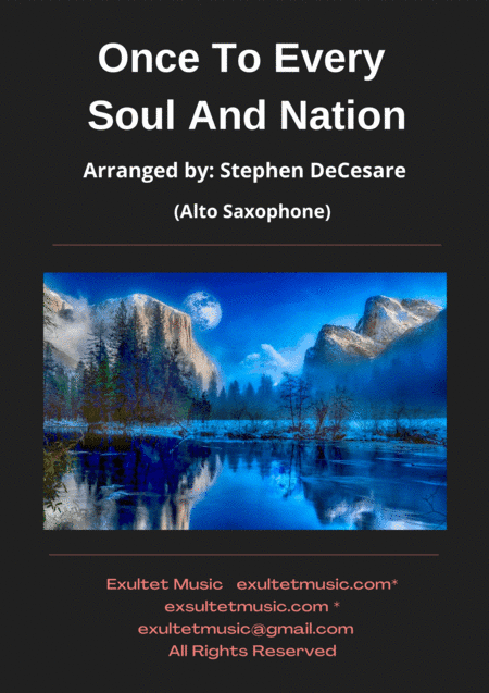 Once To Every Soul And Nation (Alto Saxophone and Piano) (arr. Stephen DeCesare)