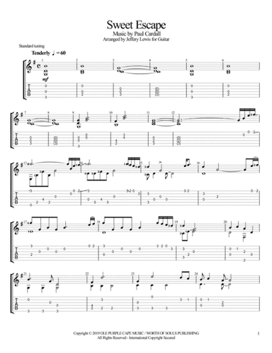 Sweet Escape (arr. Jeffery Lewis)