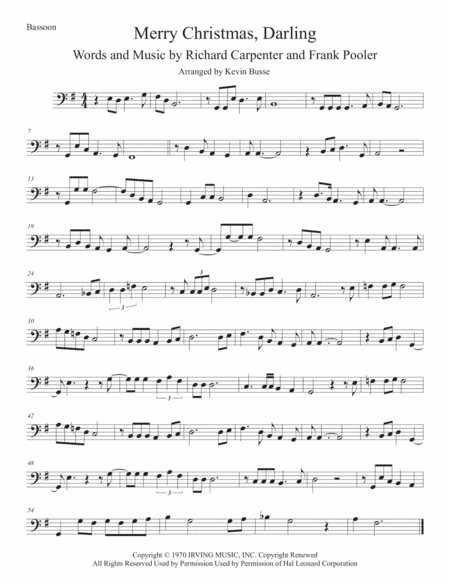 Merry Christmas, Darling (arr. Kevin Busse)