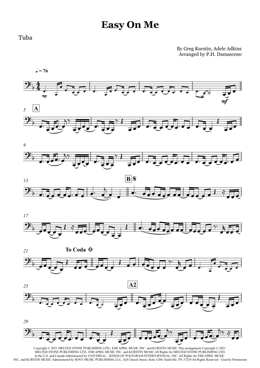 Easy On Me (arr. P.H. Damasceno)