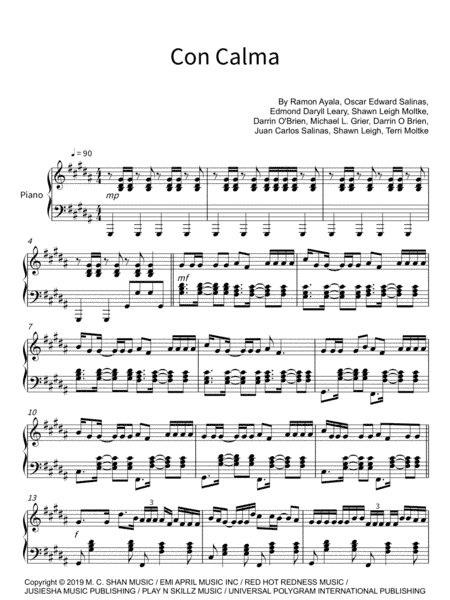 Con Calma (arr. soundnotation)